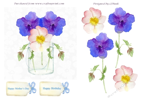 Pretty flowers Mothers Day Quick card front