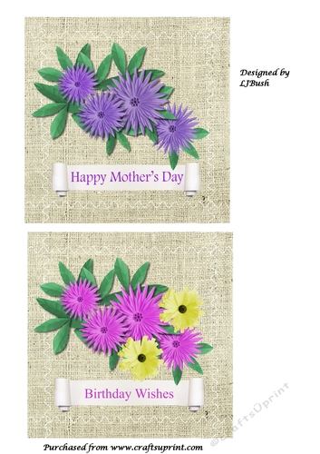 Pretty paper flowers toppers