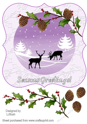 One snowy night 8x8 card front
