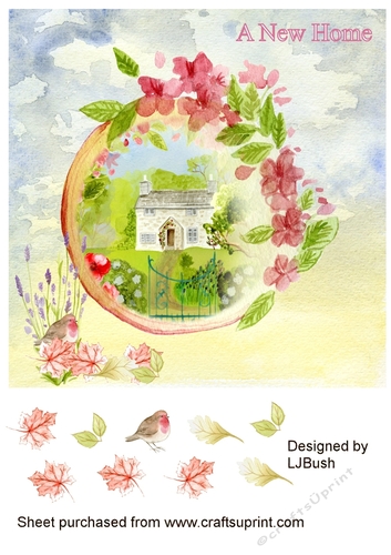 Beautiful New home 8 x 8 card front