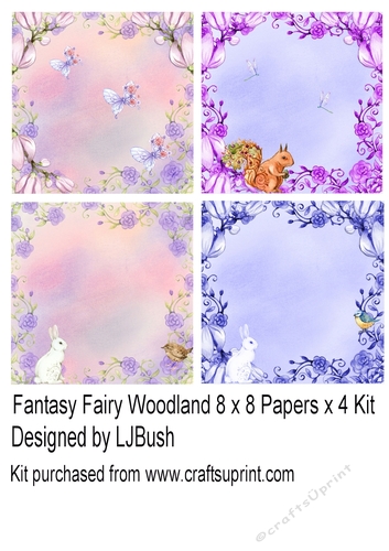 Fantasy Woodland 8 x 8 papers x 4 