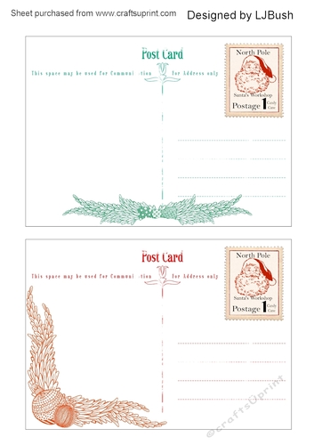 Beautiful Vintage style Colour in Christmas Postcards