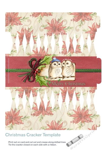Beautiful Christmas cracker print and cut sheet