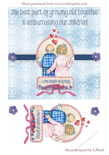 Oldies 7 x 7 Growing old together quick card front