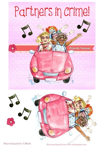 Oldies 7 x 7 friends forever ladies quick card front