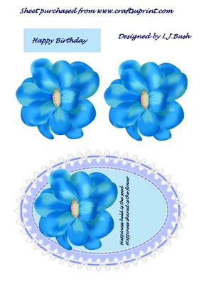 Blue Lace Flower Topper