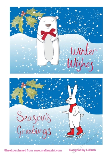 Sweet Christmas toppers  measures 5 x 7 inches