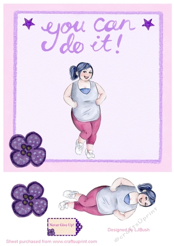 You can do it; 8 x 8 encouragement  quick card front