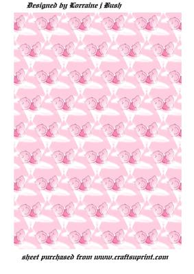 Baby Girl Pink Backing Sheet