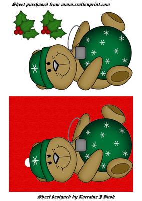 Christmas Teddybear with Bauble