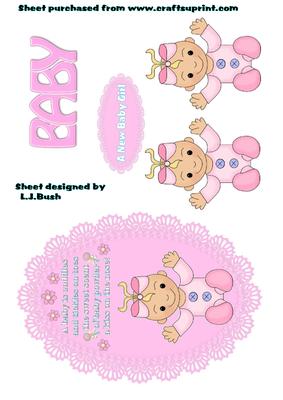 New Baby Girl Pink Lace Panel