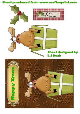 Christmas Moose Card Front