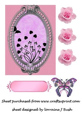 Silhouette on Pink Card Front