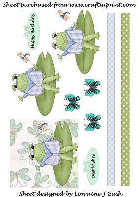Hoppy Birthday Froggy Card Front