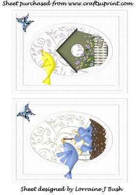 Home Sweet Home Little Birds on Lace