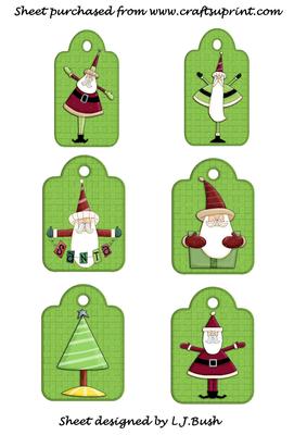 Xmas Santa Tags