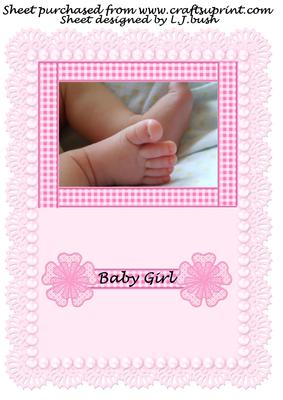 Beautiful A4 Baby Girl Cardfront