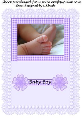 Beautiful A4 Baby Boy Cardfront