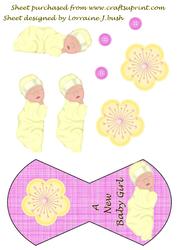 A New Baby Girl Wobble Card