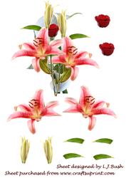 Lily and Rose Decoupage