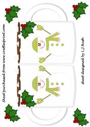 Jolly Snowman Mug Shaped Card