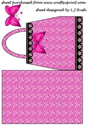 Pink Handbag Shaped Card