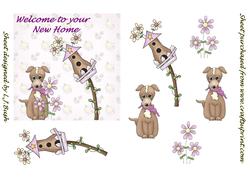 New Home Quick Card Front and Decoupage