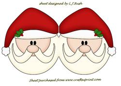 Santa Face Shaped Quick Card