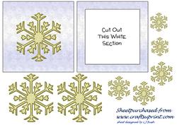 Snowflake Shaker Topper Sheet