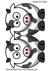 Cow Shaped Card