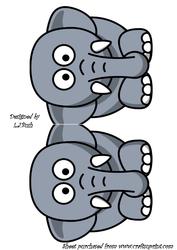 Elephant Shaped Card