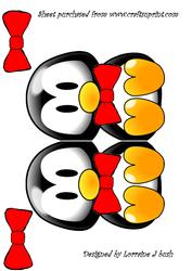Baby Penguin Shaped Card
