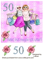 Older maybe not wiser 50th Birthday  8 x 8 Quick card front