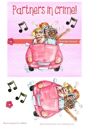 Oldies 7 x 7 friends forever ladies quick card front