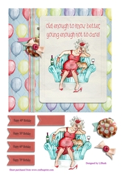 Oldies 7 x 7 Old enough to know better quick card front