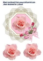 Pink Rose Frame Card