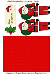 Santa with Sack and Backing Sheet