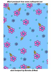Pretty Turquoise Small Flower Backing Sheet