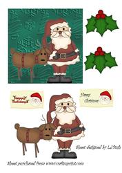Santa and Rudolph Cardfront