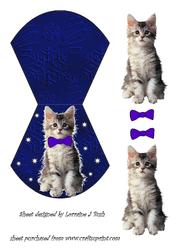 Sweet Kitten Christmas Wobble Card