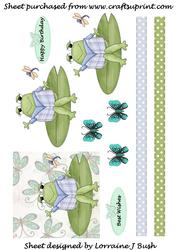 Hoppy Birthday Froggy Card Front
