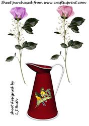 Toleware Pitcher and Roses