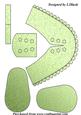 Pretty Mint Green Swirl Pattern Baby Shoe Keepsake