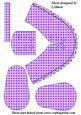 Pretty Lilac Gingham Baby Shoe Keepsake