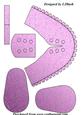 Pretty Lilac Swirl Pattern Baby Shoe Keepsake
