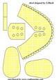 Beautiful Lemon Gingham Baby Shoe Keepsake