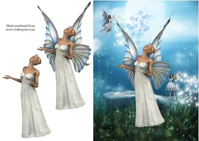 The Fairy Queen Decoupage Quick Card Front