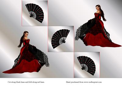 Lady of Spain Tri Fold Steps Card