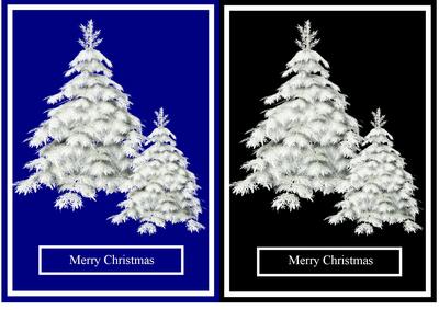 Dual Christmas Tree Card Toppers