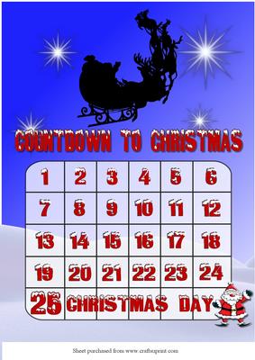 Countdown to Christmas Topper
